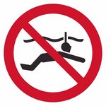 ISO 7010 P050 No Snorkelling sign — Prohibition safety pictogram