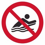 ISO 7010 P063 No Body Boarding sign — Prohibition safety pictogram