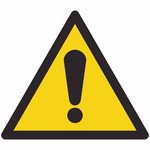 ISO 7010 W001 General Warning sign — Warning / Hazard safety pictogram