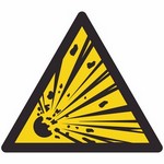 ISO 7010 W002 Warning: Explosive Material sign — Warning / Hazard safety pictogram