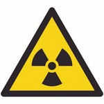 ISO 7010 W003 Warning: Radioactive Material Or Ionizing Radiation sign — Warning / Hazard safety pictogram