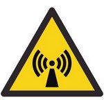 ISO 7010 W005 Warning: Non-Ionizing Radiation sign — Warning / Hazard safety pictogram