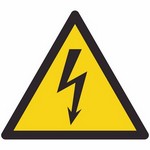 ISO 7010 W012 Warning: Electricity sign — Warning / Hazard safety pictogram