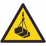 ISO 7010 W015 Warning: Overhead Load sign — Warning / Hazard safety pictogram