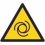 ISO 7010 W018 Warning: Automatic Start-Up sign — Warning / Hazard safety pictogram