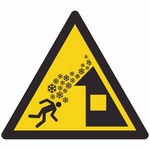 ISO 7010 W040 Warning: Roof Avalanche sign — Warning / Hazard safety pictogram