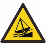 ISO 7010 W044 Warning: Slipway sign — Warning / Hazard safety pictogram