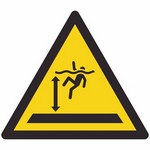 ISO 7010 W047 Warning: Deep Water sign — Warning / Hazard safety pictogram