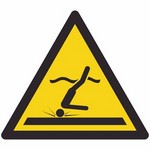 ISO 7010 W048 Warning: Shallow Water (Diving) sign — Warning / Hazard safety pictogram