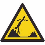 ISO 7010 W049 Warning: Submerged Objects sign — Warning / Hazard safety pictogram