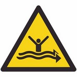 ISO 7010 W057 Warning: Strong Currents sign — Warning / Hazard safety pictogram