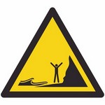 ISO 7010 W060 Warning: Income Tides sign — Warning / Hazard safety pictogram