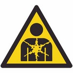 ISO 7010 W071 Warning: Substance Or Mixture Presenting A Health Hazard sign — Warning / Hazard safety pictogram