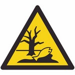 ISO 7010 W072 Warning: Substance Or Mixture That Can Cause An Environmental Hazard sign — Warning / Hazard safety pictogram