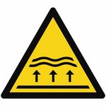 ISO 7010 W077 Warning: Flood Zone sign — Warning / Hazard safety pictogram